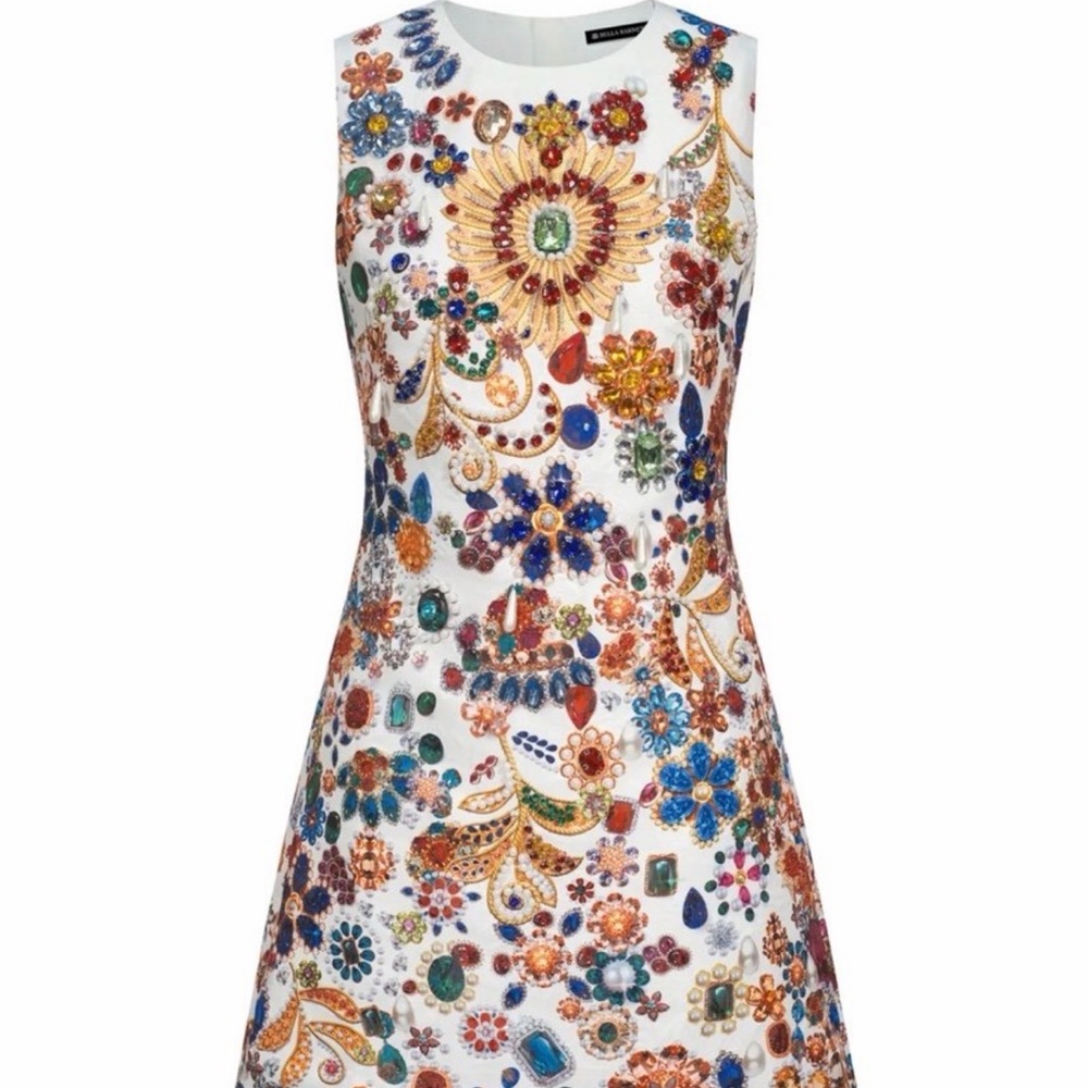 Colorful Embellished Mini Dress